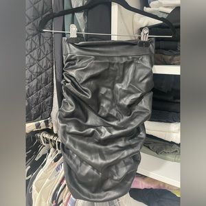 Meshki Black Leather skirt